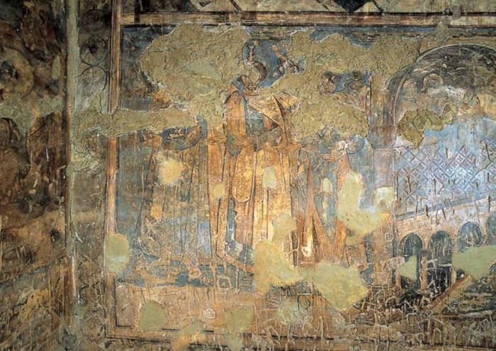 The famous "Painting of the Six Kings" at Quseir 'Amra